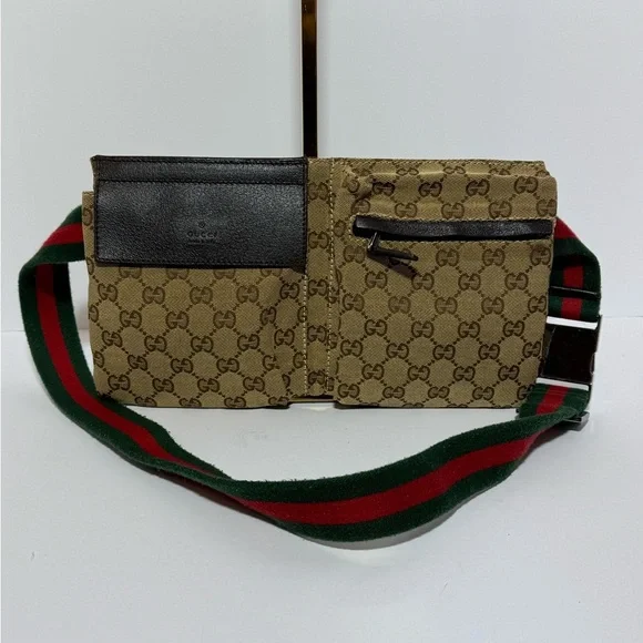 Gucci Beige and Brown GG Belt Bag - Picture 1 of 15